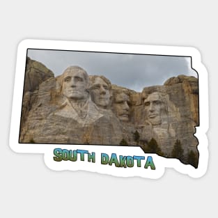 South Dakota State Outline (Mount Rushmore) Sticker